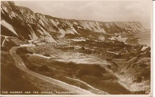 PC22485 The Warren and Tea Chalet. Folkestone. Nr. 12. RP. 1931