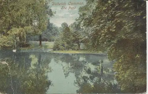 PC23005 Dulwich Common. Der Teich. H.A. Lokal. Nr. 1043. 1905