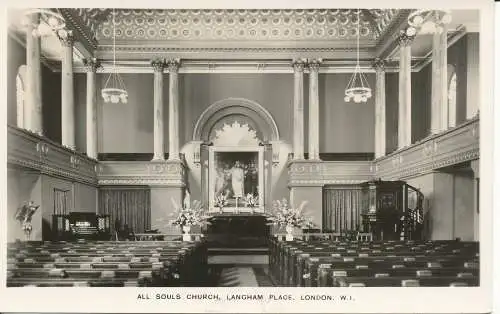 PC22850 All Souls Church. Langham Place. London. I.W. Bedford Lemere. RP