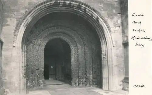 PC23154 geschnitzte Veranda-Bögen. Malmesbury Abbey