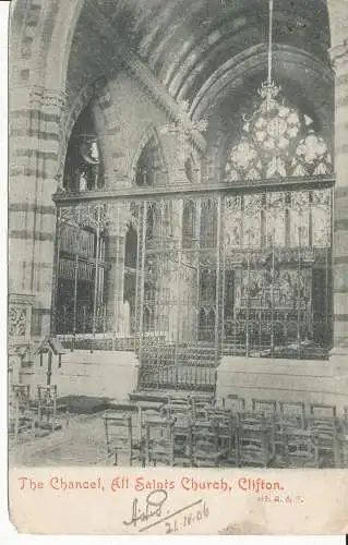 PC22910 The Chancel. Kirche Allerheiligen. Clifton. H.B. und S