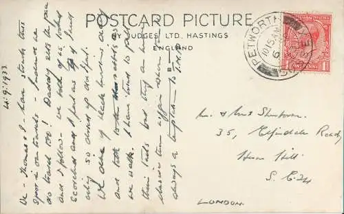 PC48258 Chanctonbury Ring. Judges Ltd. Nr. 8987. 1933