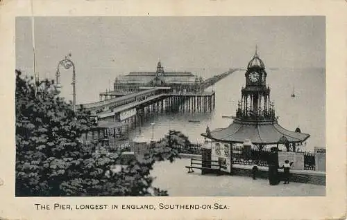 PC47732 The Pier. Am längsten in England. Southend on Sea. 1913. B. Hopkins