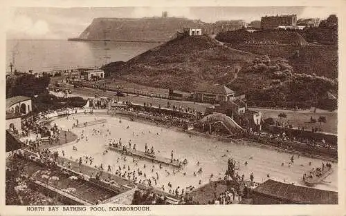 PC48169 North Bay Badepool. Scarborough. 1949