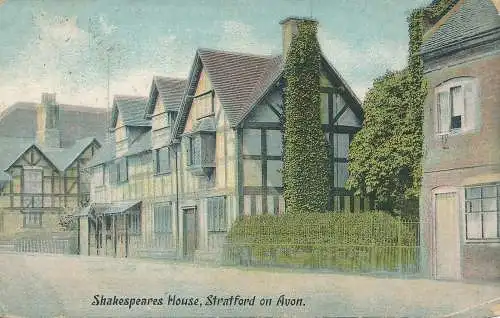 PC48547 Shakespeares House. Stratford on Avon. 1906. B. Hopkins