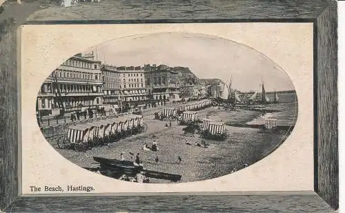 PC48672 Der Strand. Hastings. Unikum. 1911