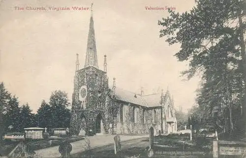 PC48587 Die Kirche. Virginia Water. Valentinstag. 1906