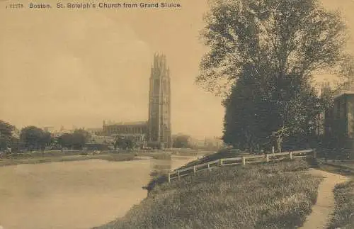 PC48861 Boston. St. Botolphs Kirche von Grand Sluice. Photochrom