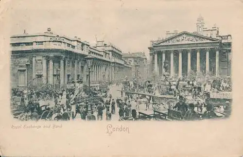 PC63401 Royal Exchange and Bank. London. 1913