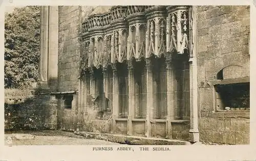 PC64201 Furness Abbey. Die Sedilia. Tuck. 1921