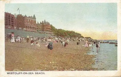 PC65216 Westcliff on Sea Beach. Ellis