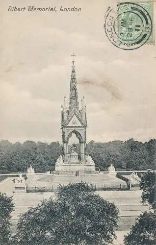 PC63532 Albert Memorial. London. Valentinstag. 1911