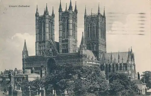 PC64223 Lincoln Cathedral. Tuck. Stadt und Stadt. 1922