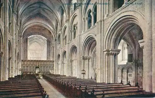 PC63404 Christchurch Priory. Schiff Ost. Photochrom. Celesque. 1911