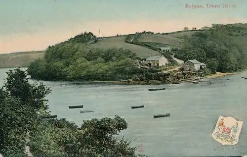 PC64373 Malpas. Truro River. Milton. Glasette. Woolstone Bros. 1907