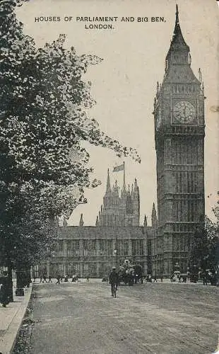 PC65373 Houses of Parliament und Big Ben. London. Autofoto