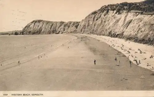 PC65922 Western Beach. Sidmouth. 1957