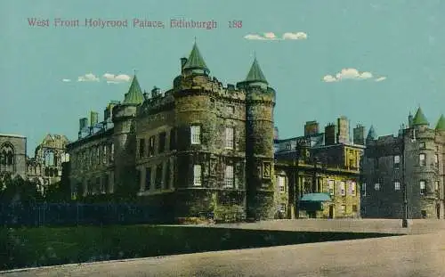 PC65532 Holyrood Palace an der Westfront. Edinburgh