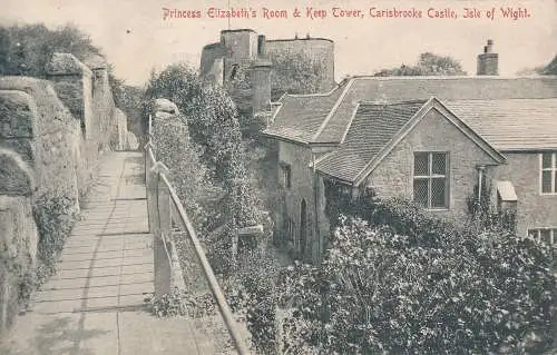 PC64214 Princess Elizabeths Zimmer- und Aufbewahrungsturm. Carisbrooke Castle. Isle of Wig