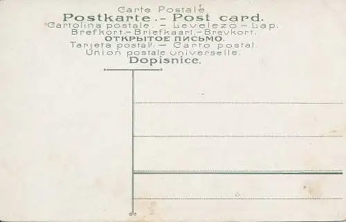 PC64045 Malpostkarte. Hirsche in der Nähe von See und Bergen