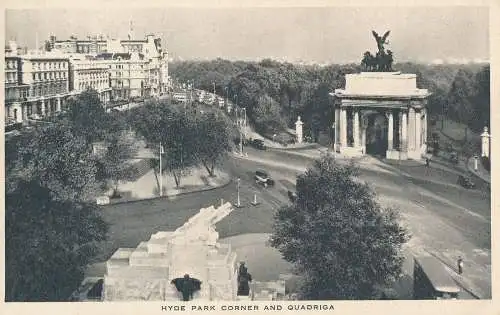 PC65080 Hyde Park Corner und Quadriga. Tuck