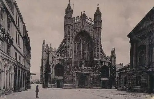 PC65963 Bath Abbey. Westfront. Tuck. Silber. Nr. 1594