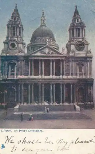 PC65160 London. St. Pauls Kathedrale. Tuck. 1903