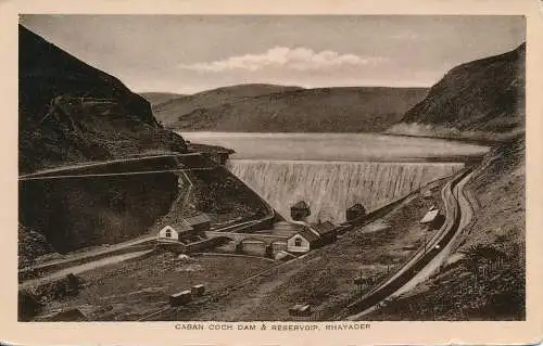 PC65839 Caban Coch Dam und Reservoir. Rhayader