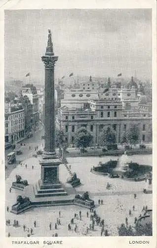 PC64709 Trafalgar Square. London. Nelsons Monument. D.F. und S. 1947