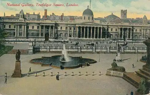 PC64557 Nationalgalerie. Trafalgar Square. London. M. und L. National