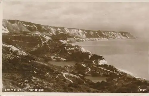 PC66651 The Warren. Folkestone. Nr. 13965. RP. 1928