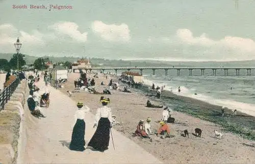 PC64368 South Beach. Paignton. Valentinstag. 1904