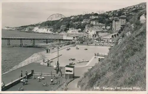 PC66961 Ventnor. I.W. Blick nach Westen. In der Nähe. Nr. 5103. RP. 1953