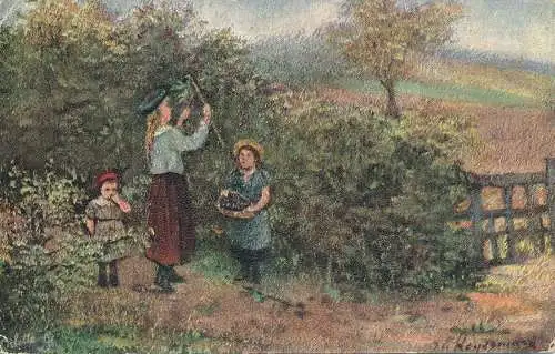 PC66643 Country Life. Kinder, die im Garten arbeiten. Tuck. Öle. 1905