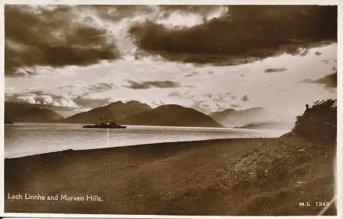 PC64788 Loch Linnhe und Morven Hills. M.L.Nr. 1343. RP