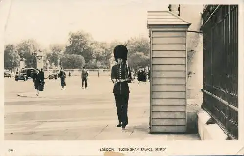 PC64996 London. Buckingham Palace. Wächter. RP. 1956