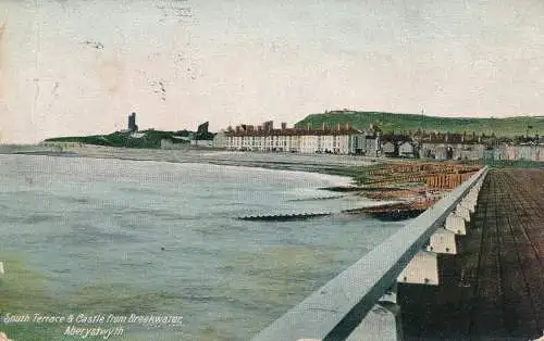 PC66275 Südterrasse und Burg von Breakwater. Aberystwyth. Kromo