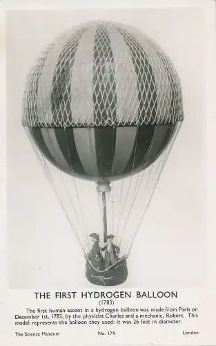 PC63673 Der erste Wasserstoffballon. B. Matthews. RP