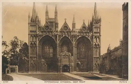 PC65067 Peterborough Cathedral. Westfront. Frith