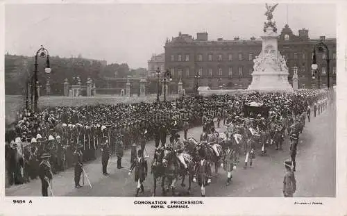 PC63708 Krönungsprozession. Royal Carriage. 1911