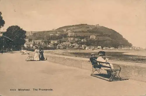 PC66257 Minehead. Die Promenade. Photochrom. Nr. 41414