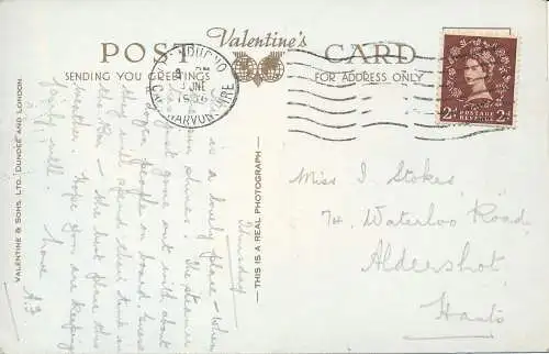 PC66588 Llandudno. Stumme Ansicht. Valentinstag. RP. 1956