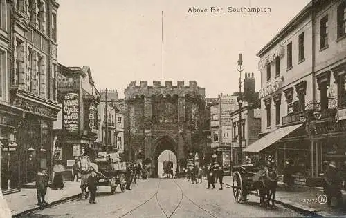 PC66990 oberhalb der Stange. Southampton. Valentinstag. 1918