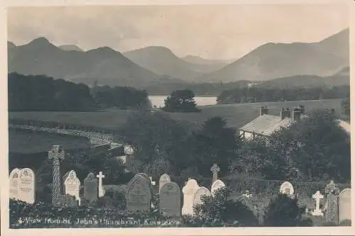 PC66955 Blick vom St. Johns Churchyard. Keswick. Pettitt Prize Medaille