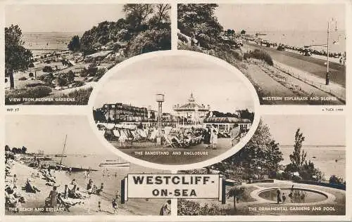 PC63937 Westcliff on Sea. Multi-View. Tuck. 1953