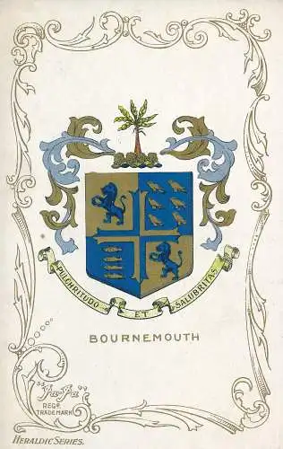 PC63700 Pulchritudo und Salubritas. Bournemouth. Heraldisch