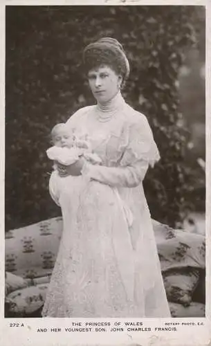 PC63894 Die Prinzessin von Wales und ihr jüngster Sohn John Charles Francis. Drehbar.