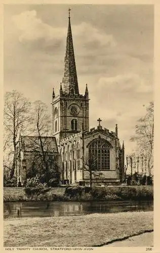 PC66464 Kirche der Heiligen Dreifaltigkeit. Stratford Upon Avon. H. und J. Busst