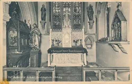 PC66445 St. Josephs Altar. Erdington Abbey. Lofthouse Crosbie