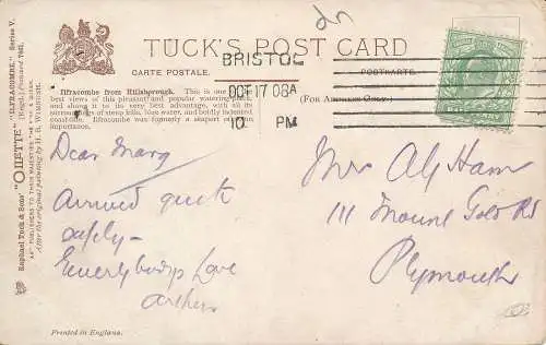 PC66689 Ilfracombe aus Hillsborough. Tuck. Öle. Nr. 7461. 1908